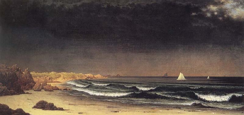 Martin Johnson Heade Approaching Storm Beach near Newport Norge oil painting art